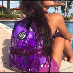 NWT Katya Workout Purple Backpack See Through